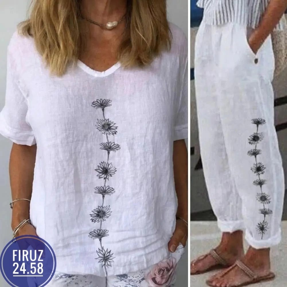 летняя женская рубашка,комплект одежды арабески,льняная футболка женская,женская рубашка из хлопка и льна,