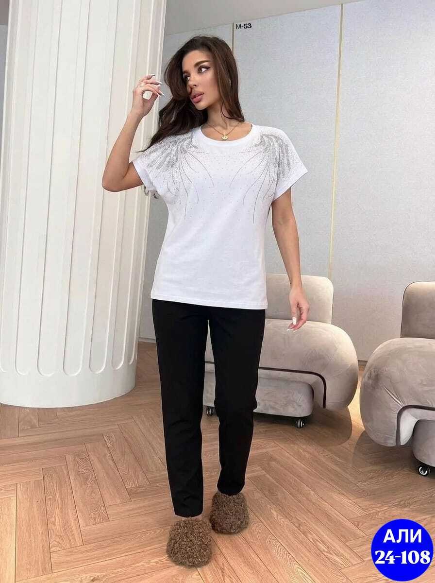 женская футболка,футболка больших размеров женская,футболка оверсайз со стразам,футболки женская оверсайз,женская футболка варенка