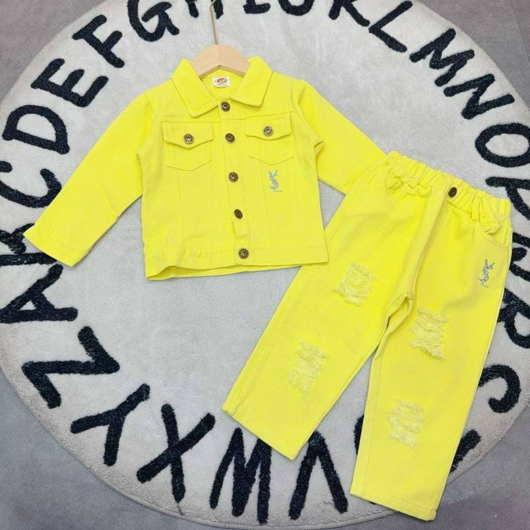 комплект одежды для мальчика,комплект одежды,желтая куртка,куртка детский,жакет для девочки minaku casual collection kids цвет лимонный рост 110 см