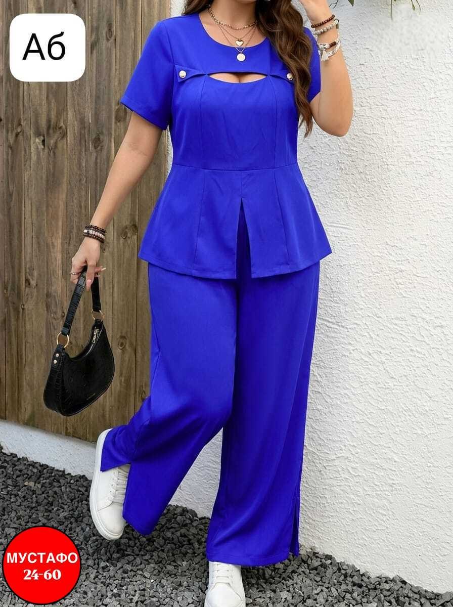 брючный костюм женский,брючный костюм с баской,брючный костюм синего,синий брючный костюм женский,голубой брючный костюм женский