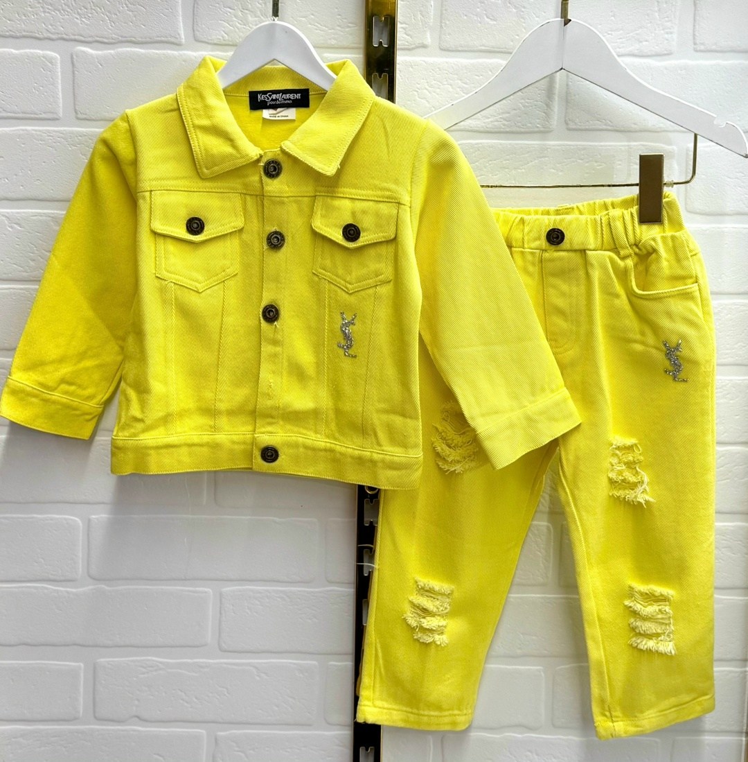 комплект одежды для мальчика,комплект одежды,желтая куртка,куртка детский,жакет для девочки minaku casual collection kids цвет лимонный рост 110 см