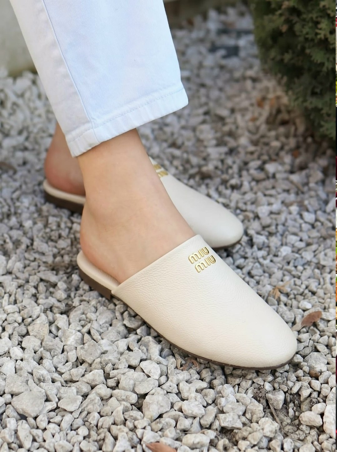 коричневые кожаные мюли miu miu,женская ,шлепанцы женские,мюли женские,модная