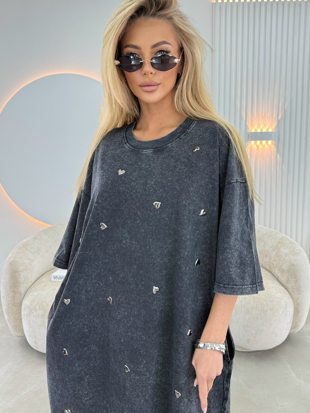 платье оверсайз большие размеры трикотажное naomi plus,платье-футболка,женское платье,платье оверсайз,платье туника