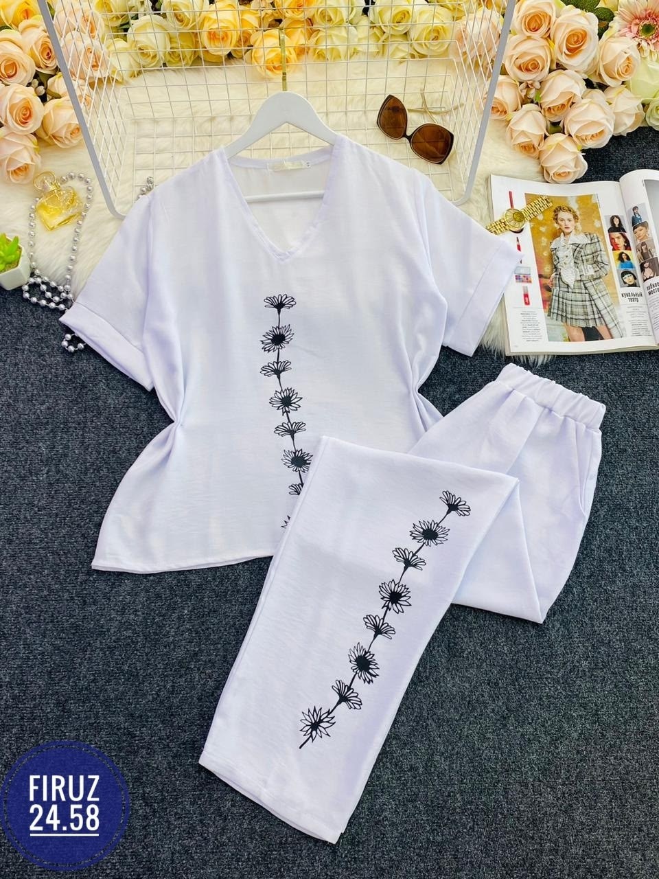 летняя женская рубашка,комплект одежды арабески,льняная футболка женская,женская рубашка из хлопка и льна,
