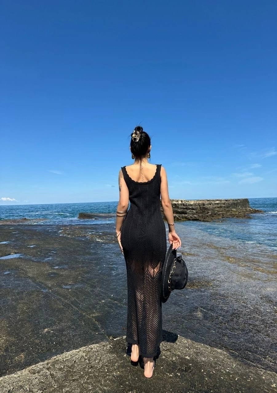 вязаное женское платье,вязаное платье макси,ажурное платье,летнее длинное платье,вязаное длинное платье