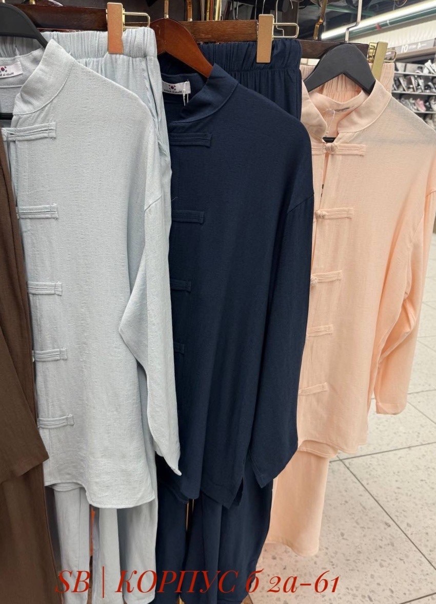 костюм классический,костюм в китайском стиле,летние костюмы,женский брючный костюм,голубой брючный костюм