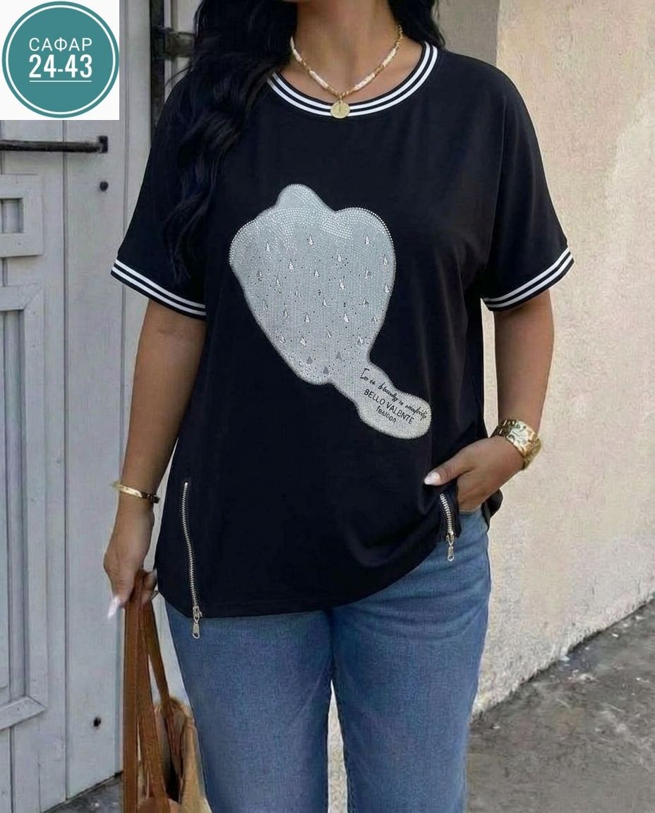 футболки женские больших размеров,футболки женская,,футболки модные,футболки большие размеры со стразами