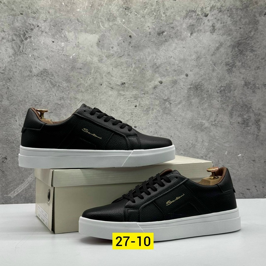 ,мужские кеды santoni,кеды мужские santoni черные,кеды для мужчин кожа,мужские кеды