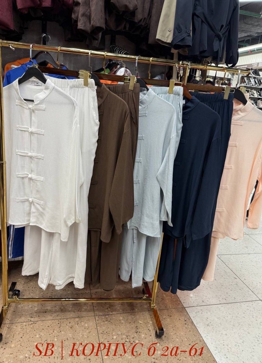 костюм классический,костюм в китайском стиле,летние костюмы,женский брючный костюм,голубой брючный костюм