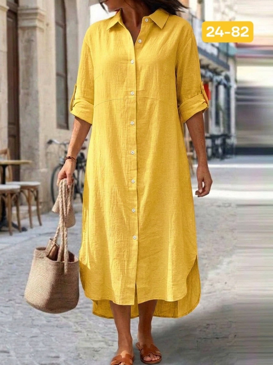 женское длинное платье-рубашка из хлопка и льна,женское платье-рубашка из хлопка и льна,платье рубашка летнее,льняное платье рубашка,женское платье рубашка
