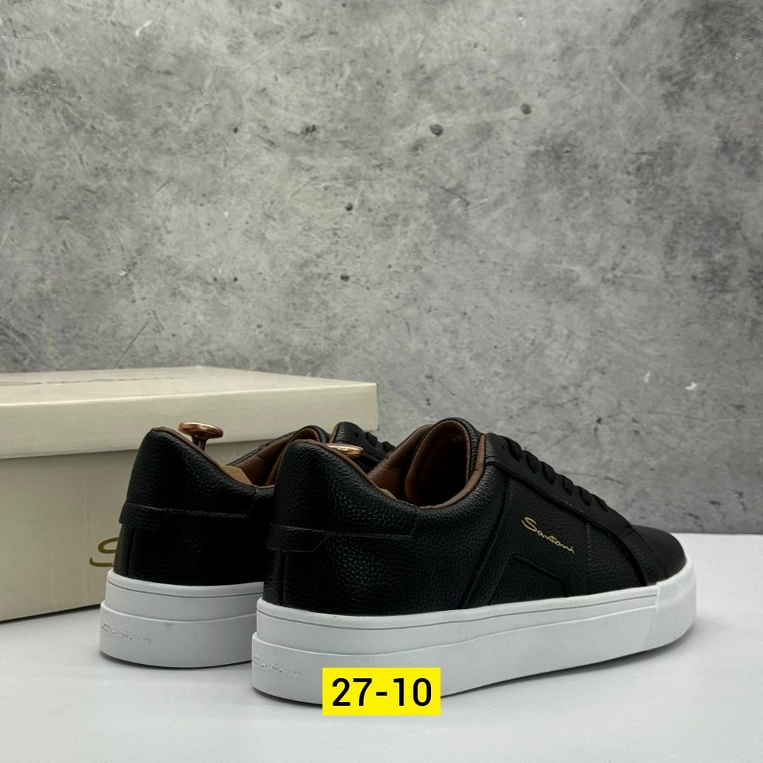 ,мужские кеды santoni,кеды мужские santoni черные,кеды для мужчин кожа,мужские кеды