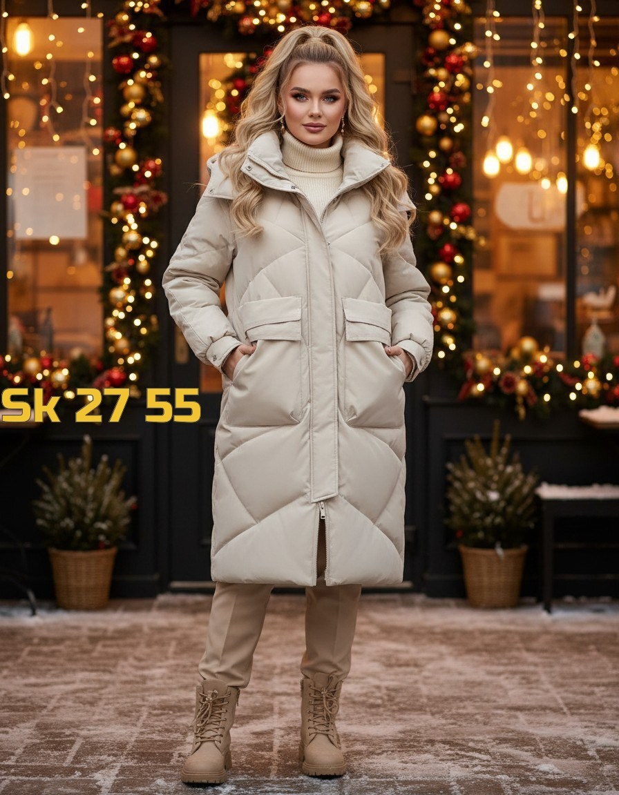 пуховик повседневный,куртка зимняя длинная утепленная с капюшоном lucky fashion,верхняя одежда,одежда пуховик,женская зимняя куртка