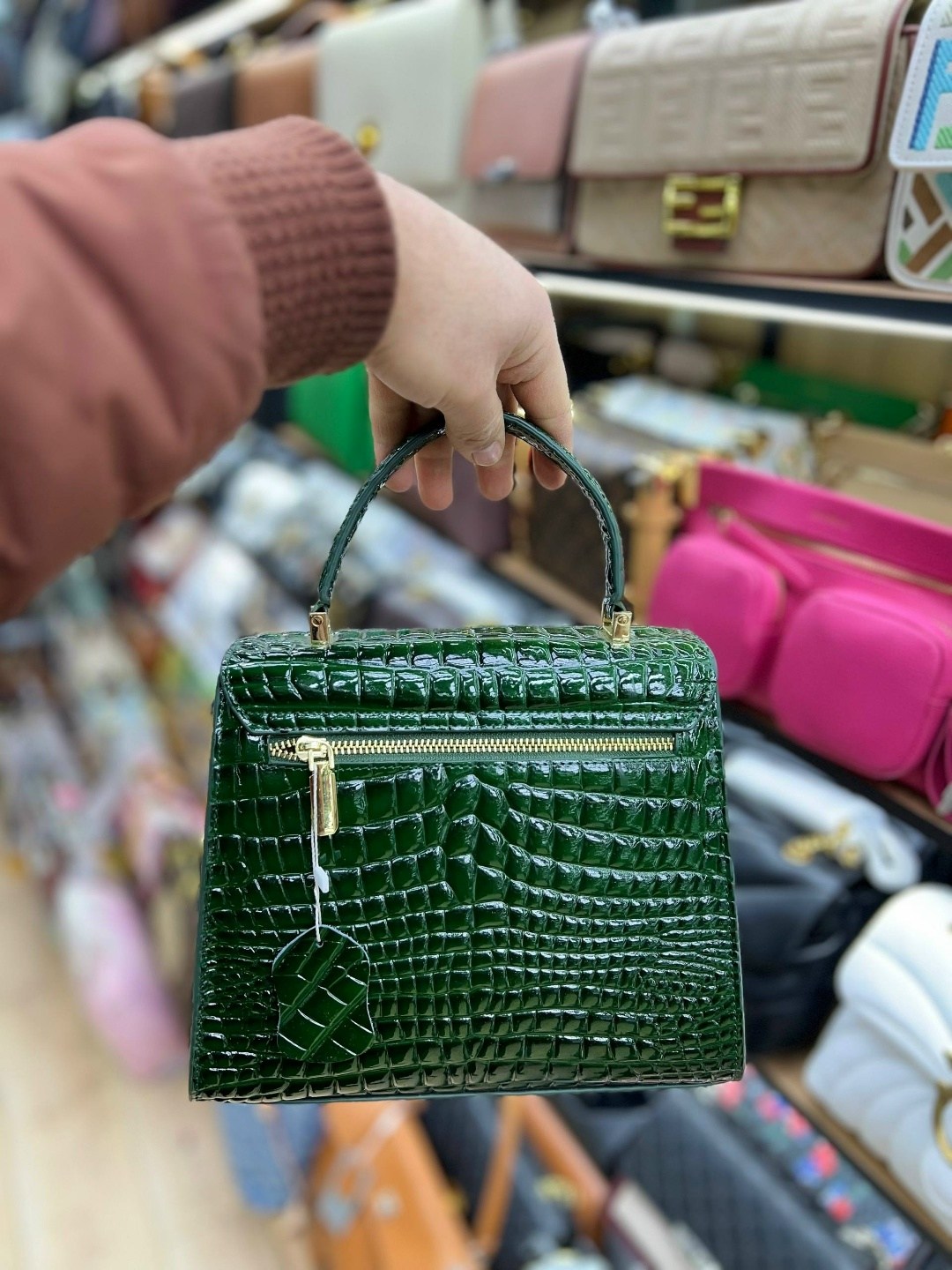 модная сумка,сумка,кожа крокодила сумки женские,сумки женская,сумка женская из крокодиловой кожи (каймана)
