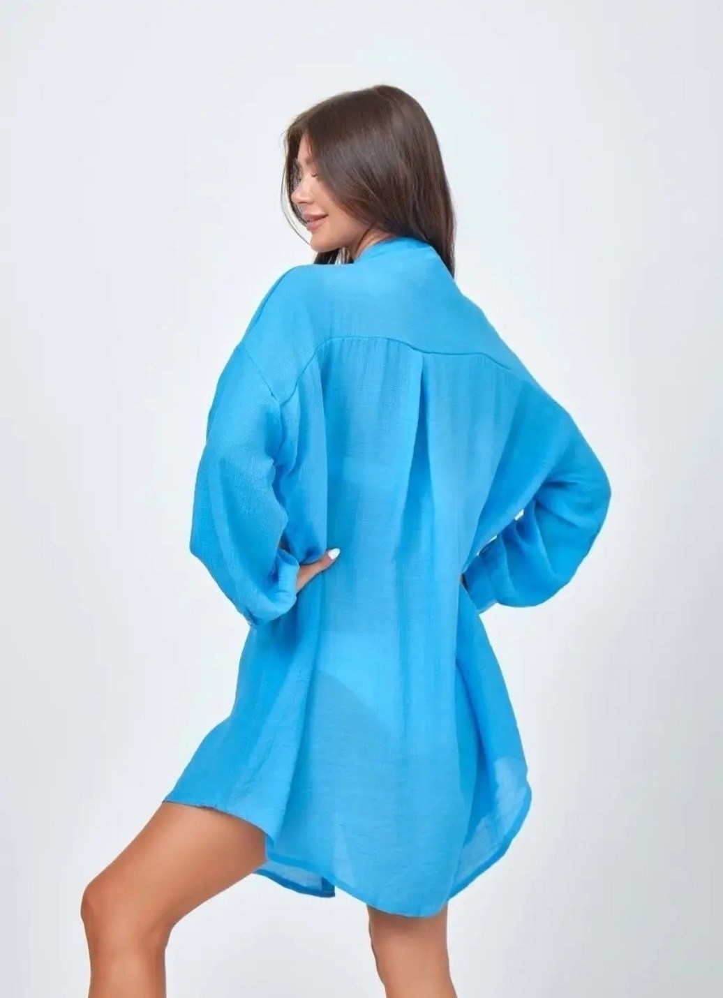 туника пляжная летняя накидка на купальник оверсайз рубашка sundresslove 215529337,модное платье,платья,туника пляжная,шифоновое платье