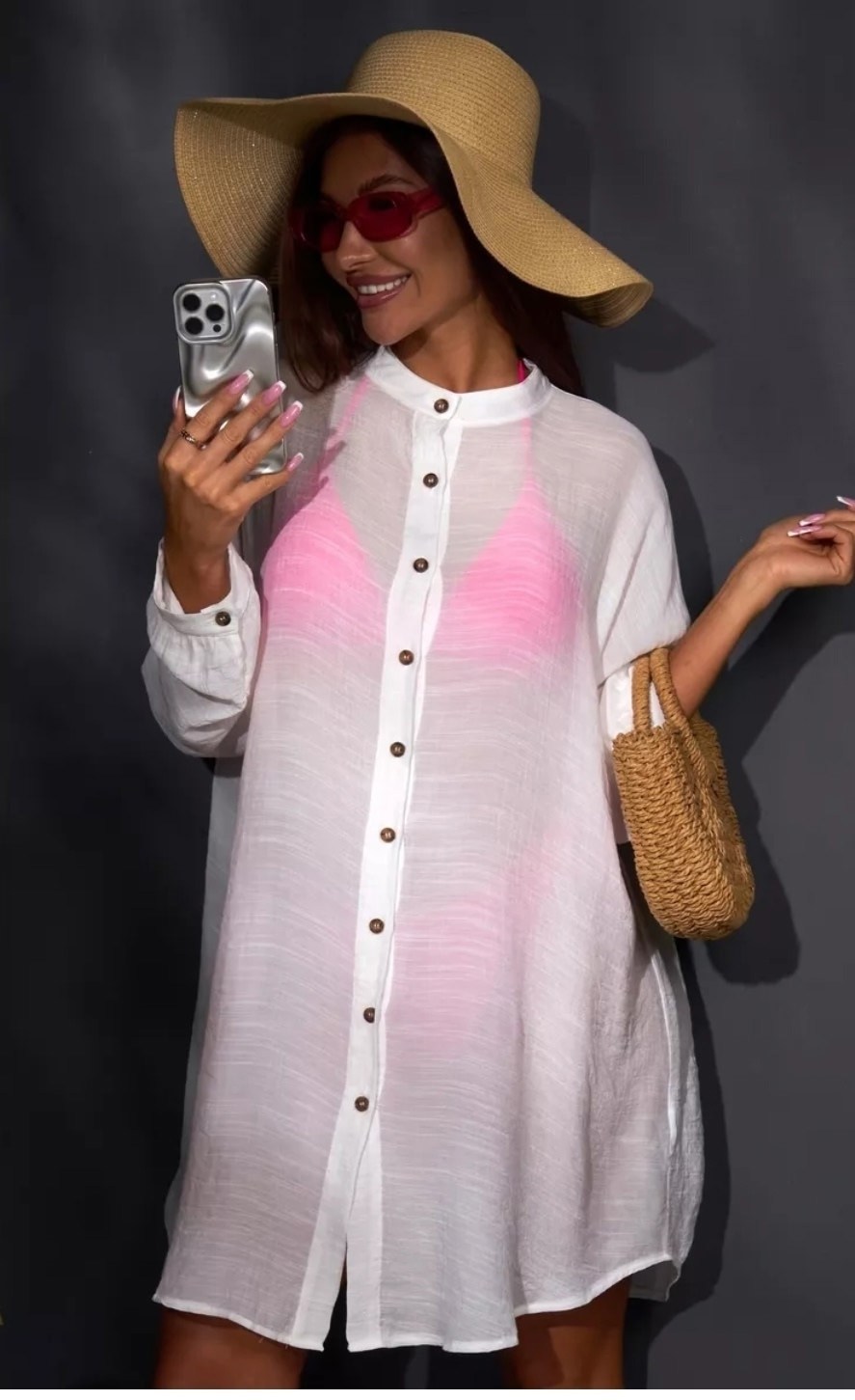 туника пляжная летняя накидка на купальник оверсайз рубашка sundresslove 215529337,модное платье,платья,туника пляжная,шифоновое платье