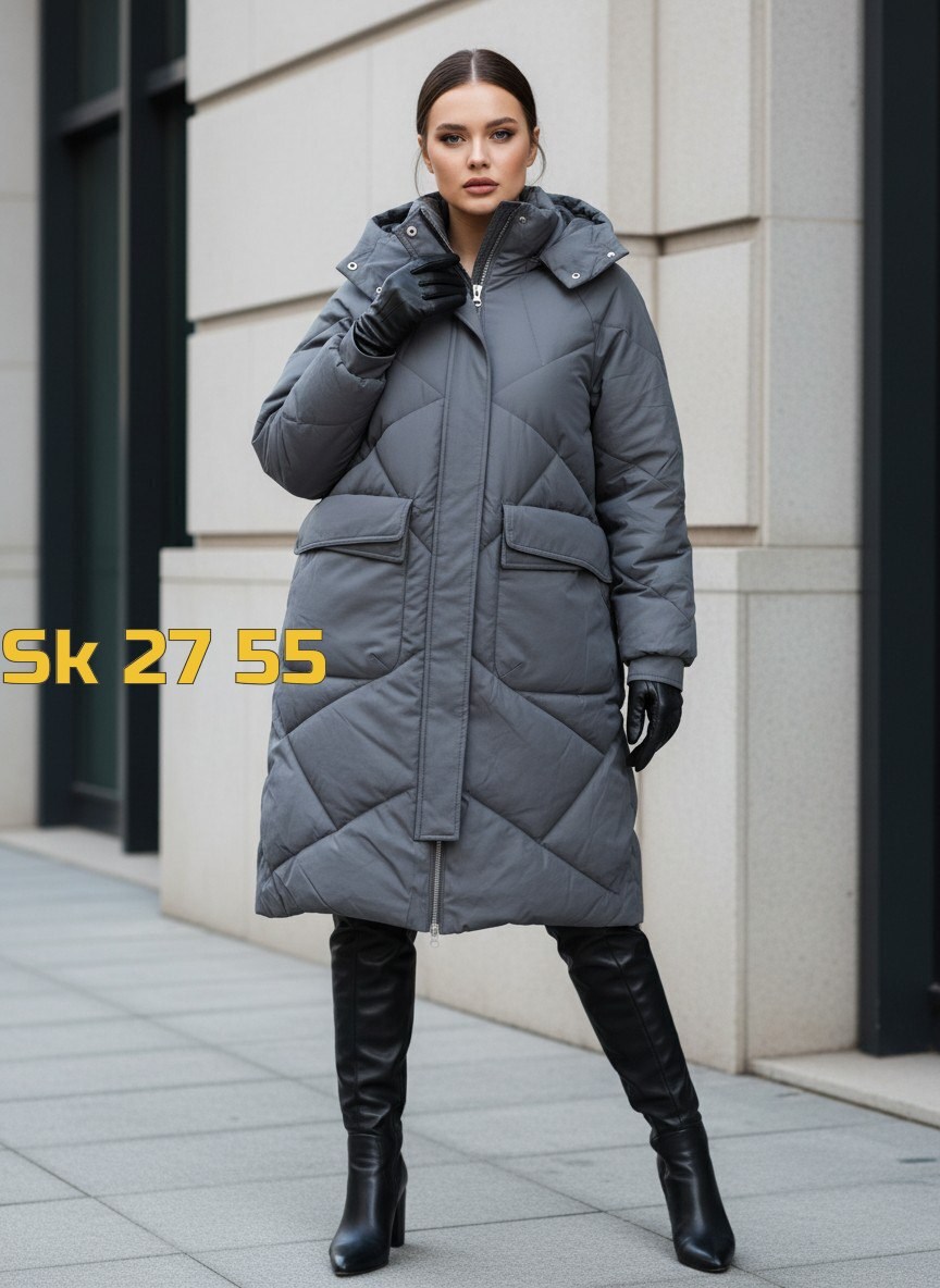 пуховик повседневный,куртка зимняя длинная утепленная с капюшоном lucky fashion,верхняя одежда,одежда пуховик,женская зимняя куртка