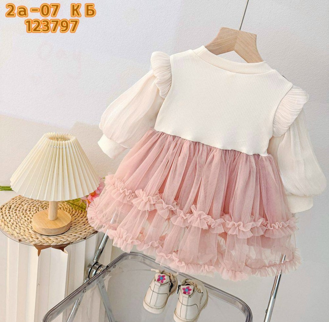 бант на платье,платья для малышей,платья для детей,платье розовый,платья детские