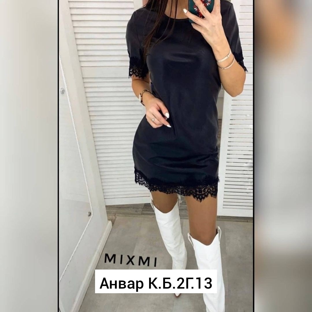 платье из экокожи,платье из кожзама,платье из кожзама с кружевом,платье из эко кожи с кружевом,черное платье из экокожи