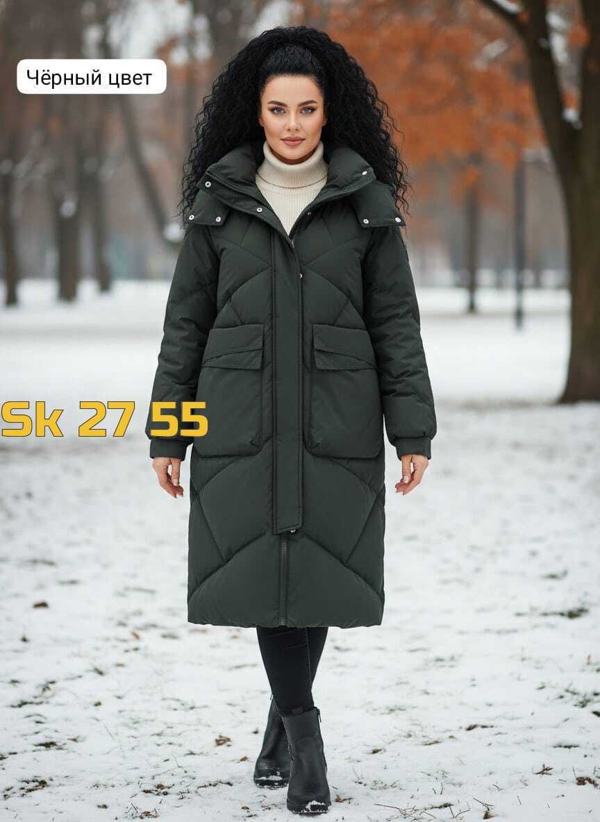 пуховик повседневный,куртка зимняя длинная утепленная с капюшоном lucky fashion,верхняя одежда,одежда пуховик,женская зимняя куртка