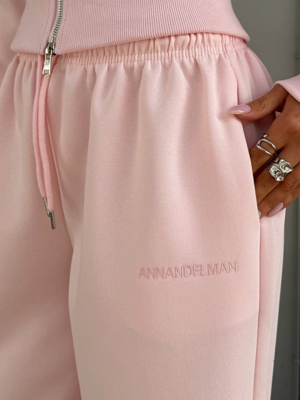 костюм спортивный,спортивный костюм женский,спортивный костюм для женщин,костюм спортивный со штанами палаццо и зип худи micca розовый,костюм спортивный розовый