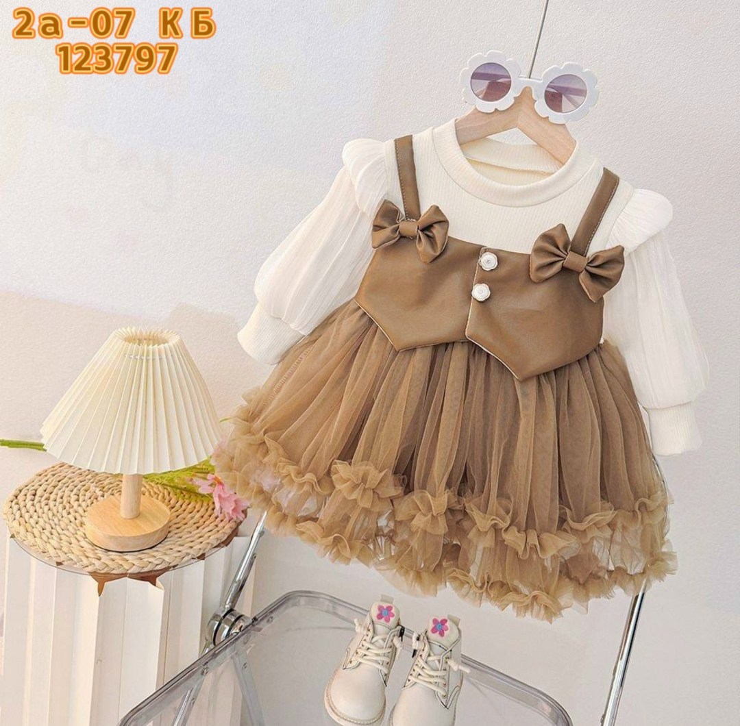 бант на платье,платья для малышей,платья для детей,платье розовый,платья детские