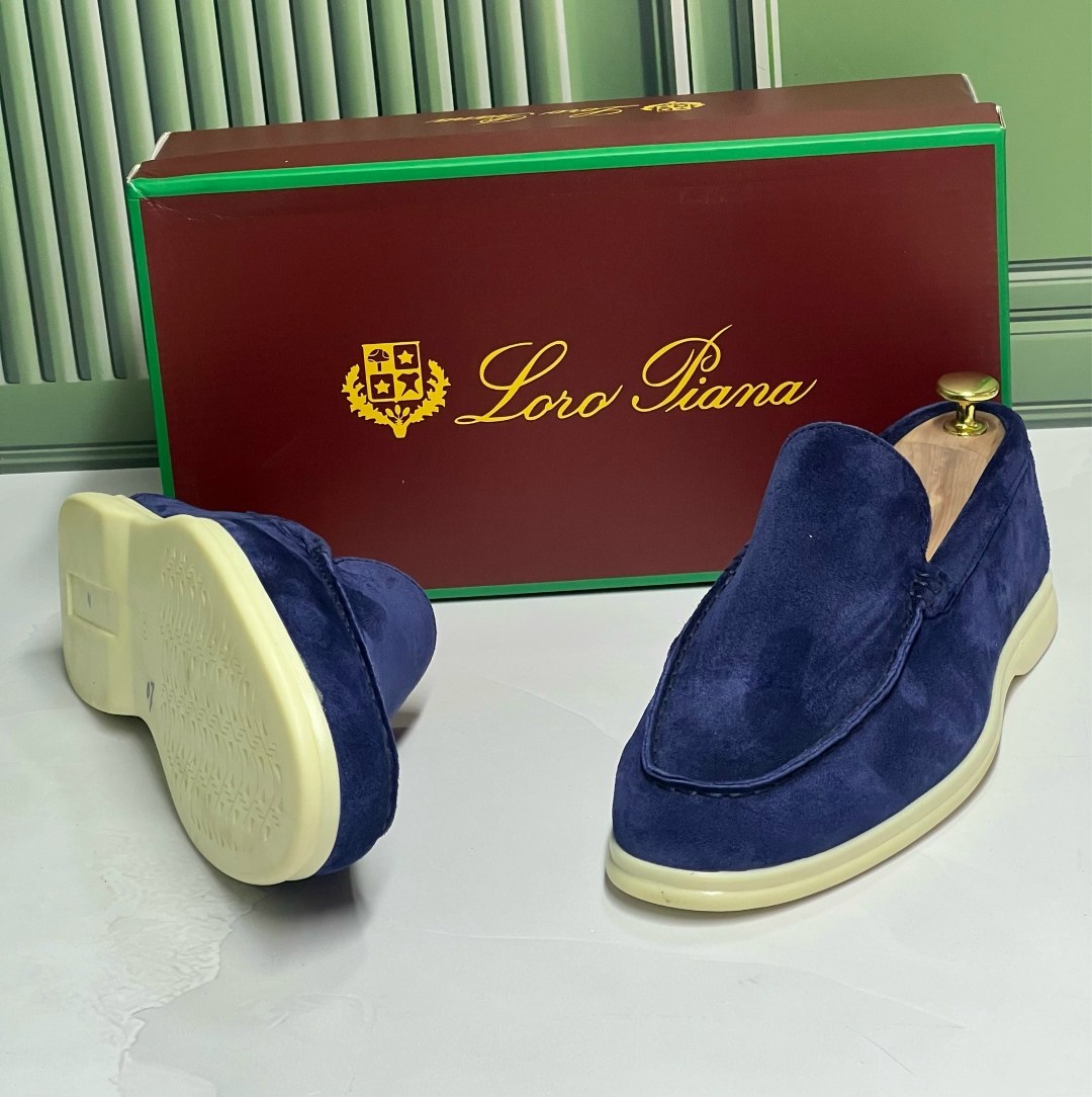 лоферы мужские loro piana,лоферы loro piana summer walk синие,лоферы loro piana,loro piana темно-синие замшевые туфли для женщин,лоферы loro piana summer walk