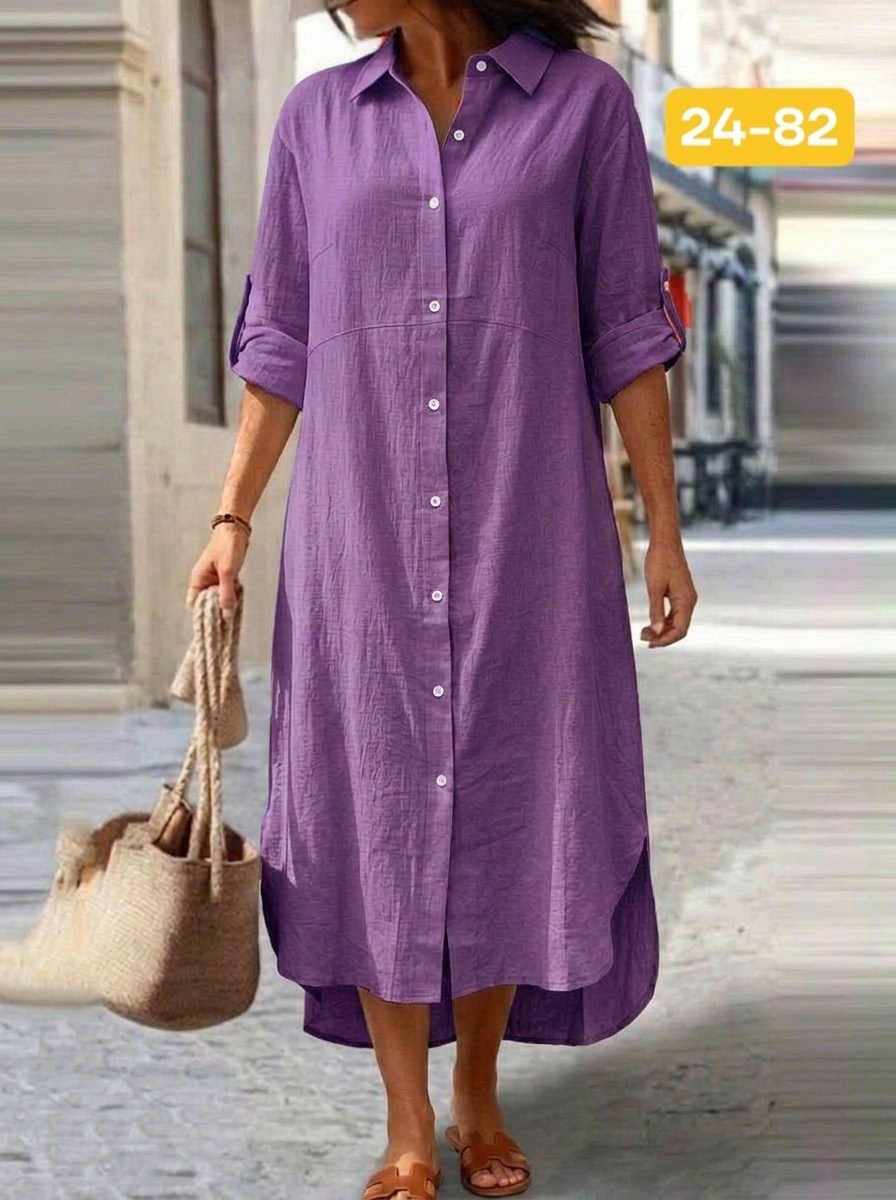 женское длинное платье-рубашка из хлопка и льна,женское платье-рубашка из хлопка и льна,платье рубашка летнее,льняное платье рубашка,женское платье рубашка