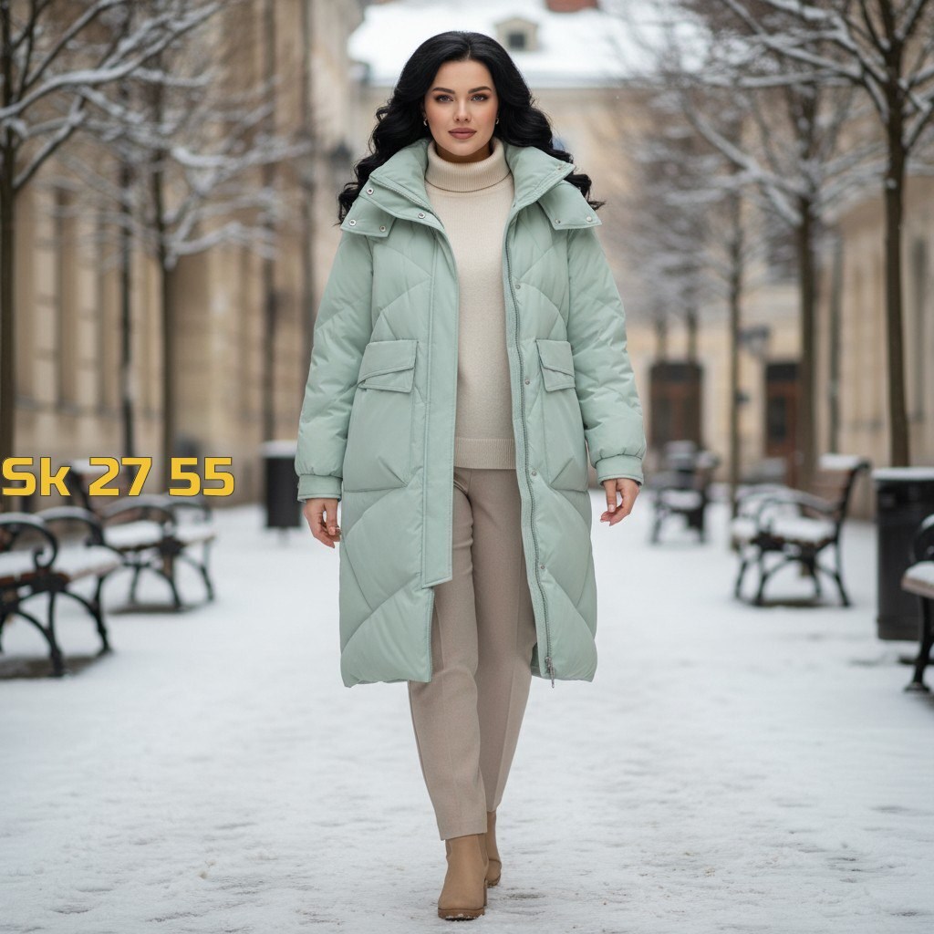 пуховик повседневный,куртка зимняя длинная утепленная с капюшоном lucky fashion,верхняя одежда,одежда пуховик,женская зимняя куртка