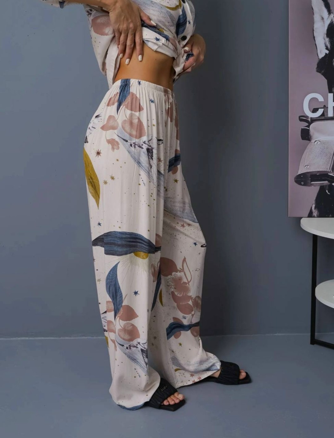 костюм женский в пижамном стиле брючный двойка кимоно и штаны,хлопковая пижама со штанами и рубашкой домашний костюм sofasleep,пижама женская костюм домашний,пижама со штанами и рубашкой домашняя,пижа