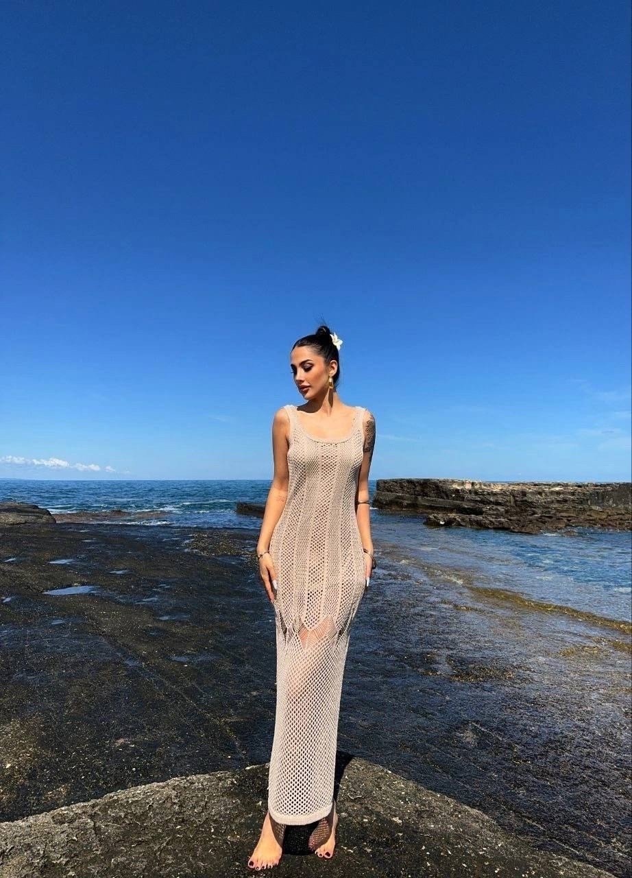 вязаное женское платье,вязаное платье макси,ажурное платье,летнее длинное платье,вязаное длинное платье
