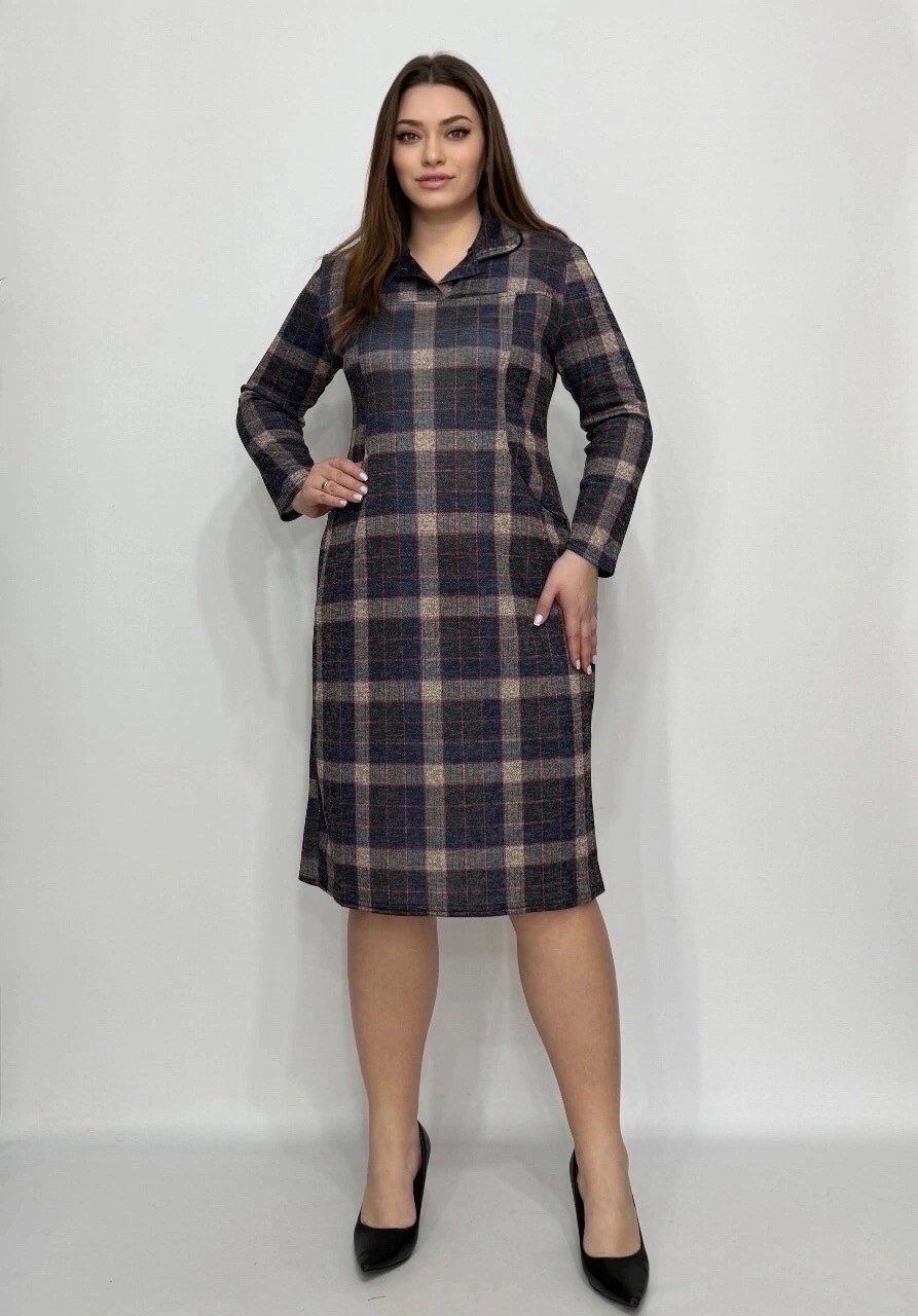 платье в клетку для полных женщин,платье в клетку для полных,платье в клеточку,мода платье,платье агнора женское (прямое)