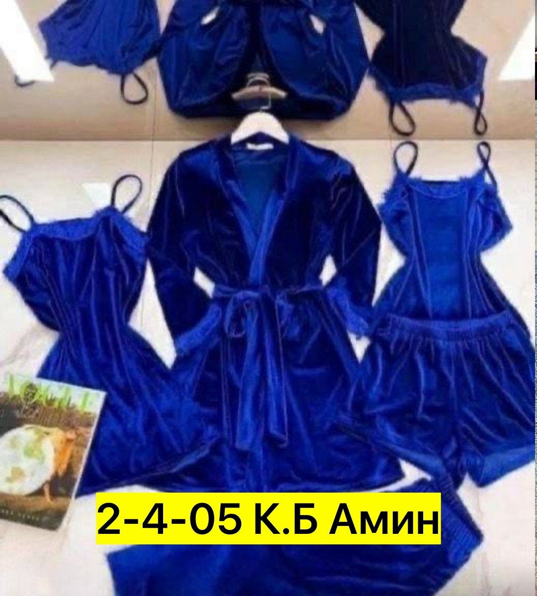 пижама женская велюр,комплект пижамный тройка велюр,пижама велюр,комплект женской пижамы,пижама 4ка велюр голубая