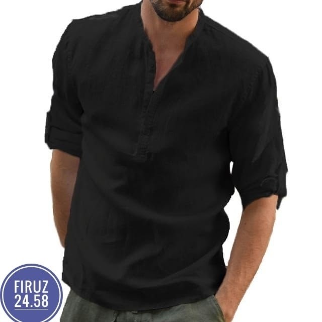 мужская льняная рубашка,рубашка мужская повседневная,рубашка мужская из хлопка,мужская однотонная повседневная хлопковая льняная рубашка с длинным рукавом cotosen,льняная рубашка