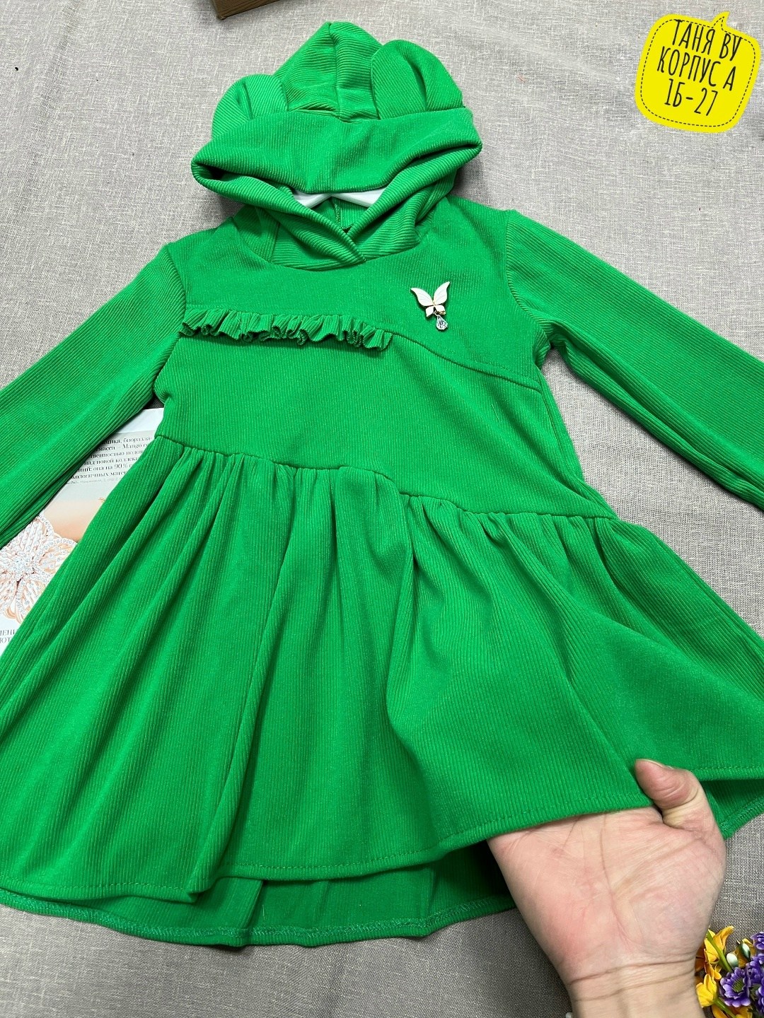 платья для девочек,платья детские,детский платье,платье для девочки вельветовое,платье с капюшоном для девочки