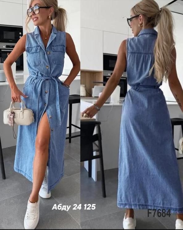 длинное джинсовое платье,джинсовое платье для женщин,стильное женское летнее платье-сарафан из денима,универсальное джинсовое платье,джинсовое платье женское