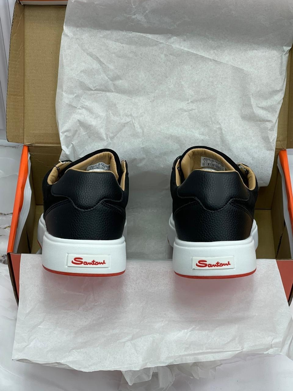мужские кеды,кеды мужские кожаные santoni черные premium,,кеды мужские santoni,кеды santoni