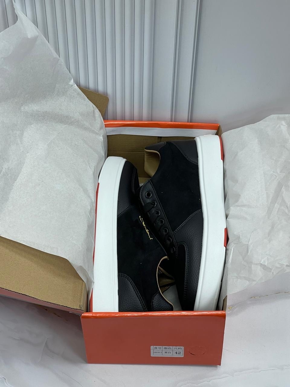 мужские кеды,кеды мужские кожаные santoni черные premium,,кеды мужские santoni,кеды santoni