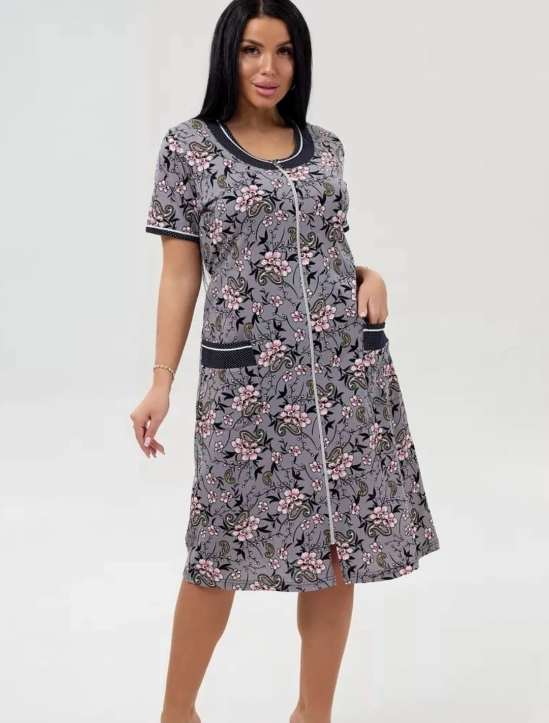 халат женский,халат женский домашний,халат женский домашний на молнии,халат женский трикотаж,халат трикотажный