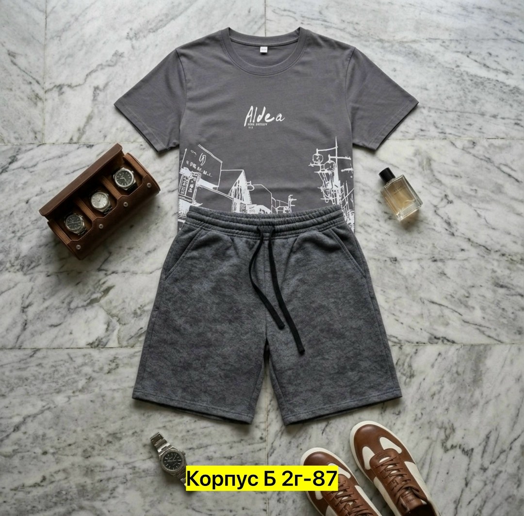 костюм спортивный мужской,мужской костюм с шортами,костюм для мужчин,мужской летний костюм с шортами,мужской костюм серый