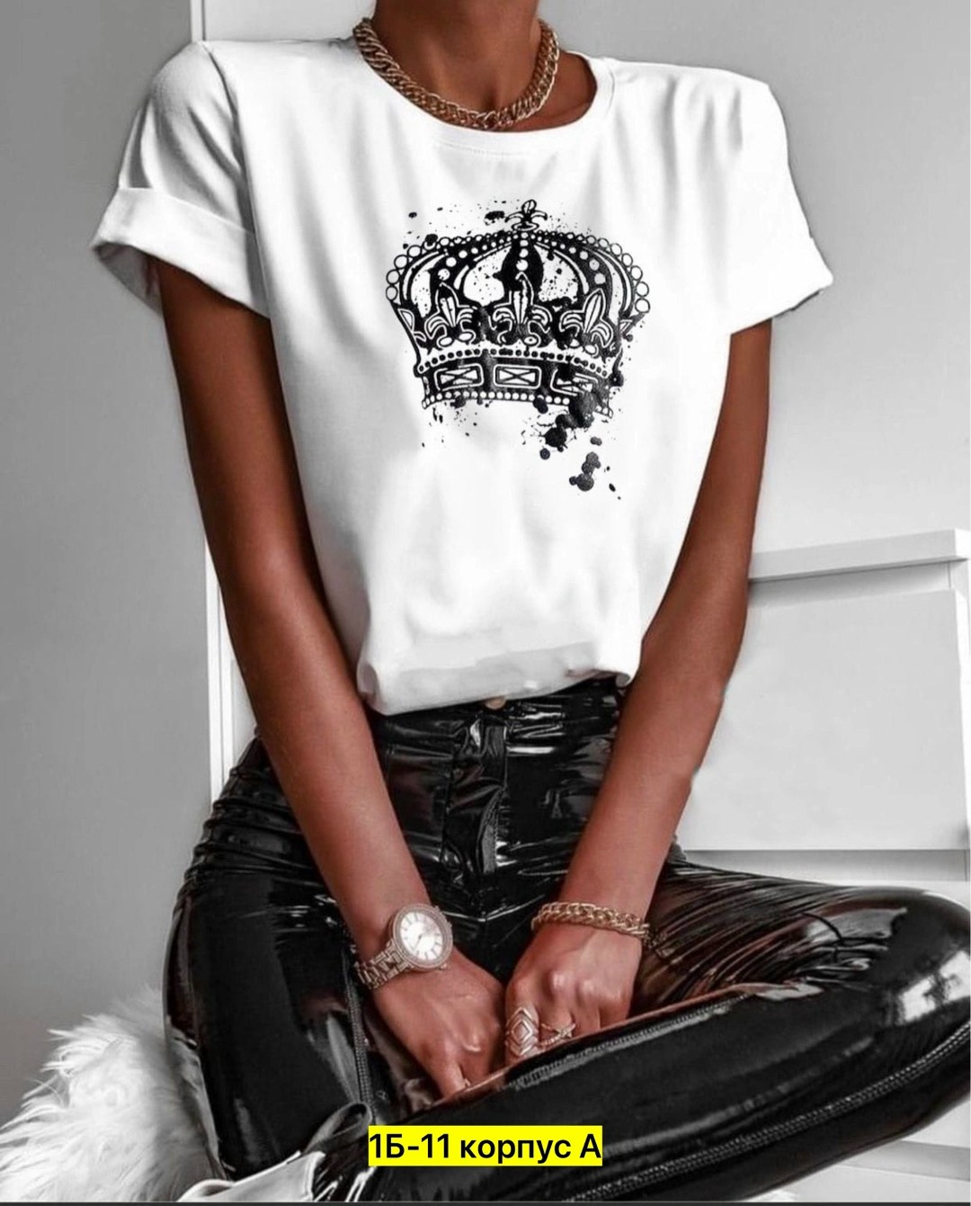 футболки модные,женские футболки,свободная футболка женская,футболка с короной,белая базовая футболка