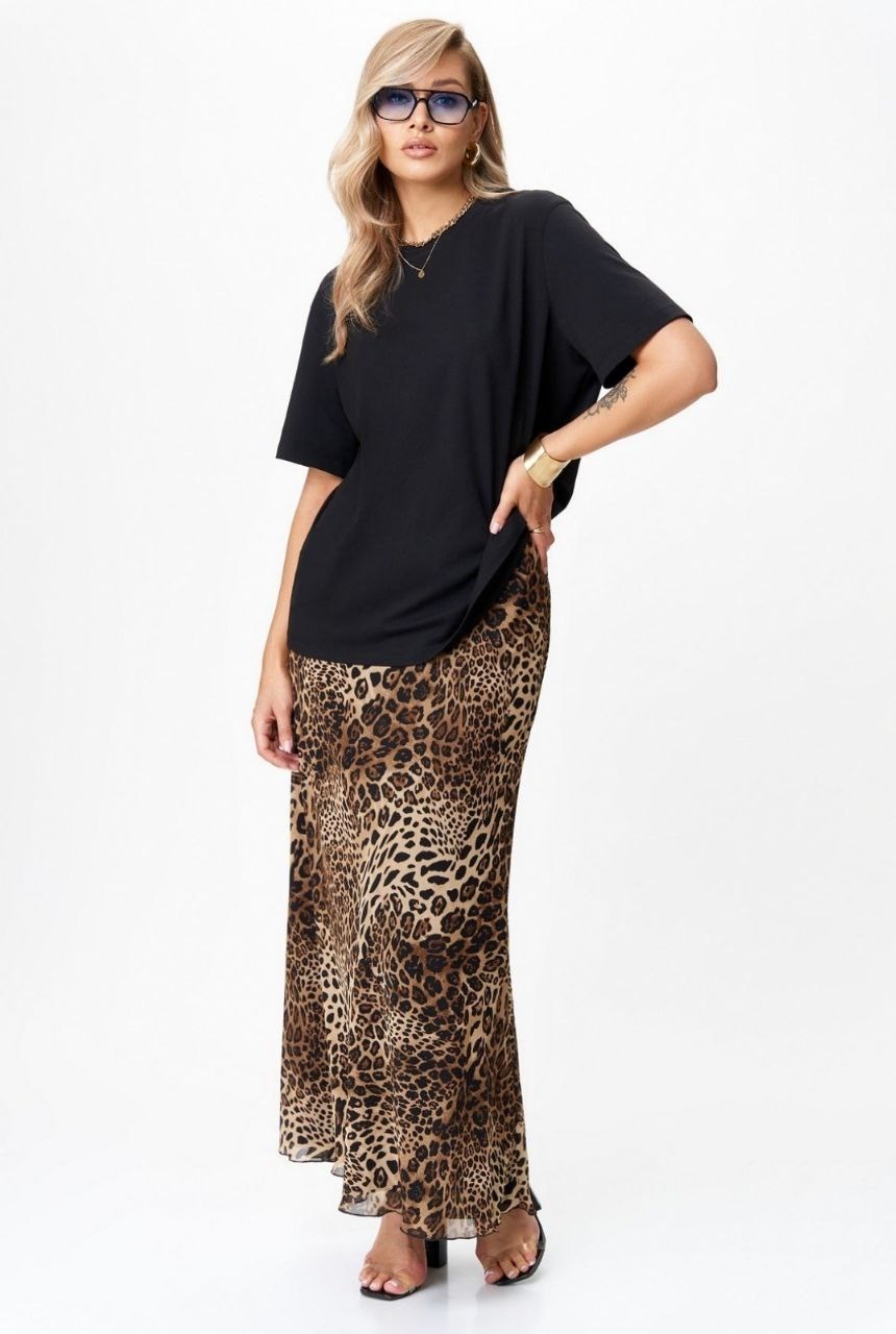 юбка леопардовая,юбка svetlana-style 2031 леопард,юбка леопардовая миди kani,юбка с леопардовым принтом,юбка svetlana-style 2031 леопард коричневый размер 42-50