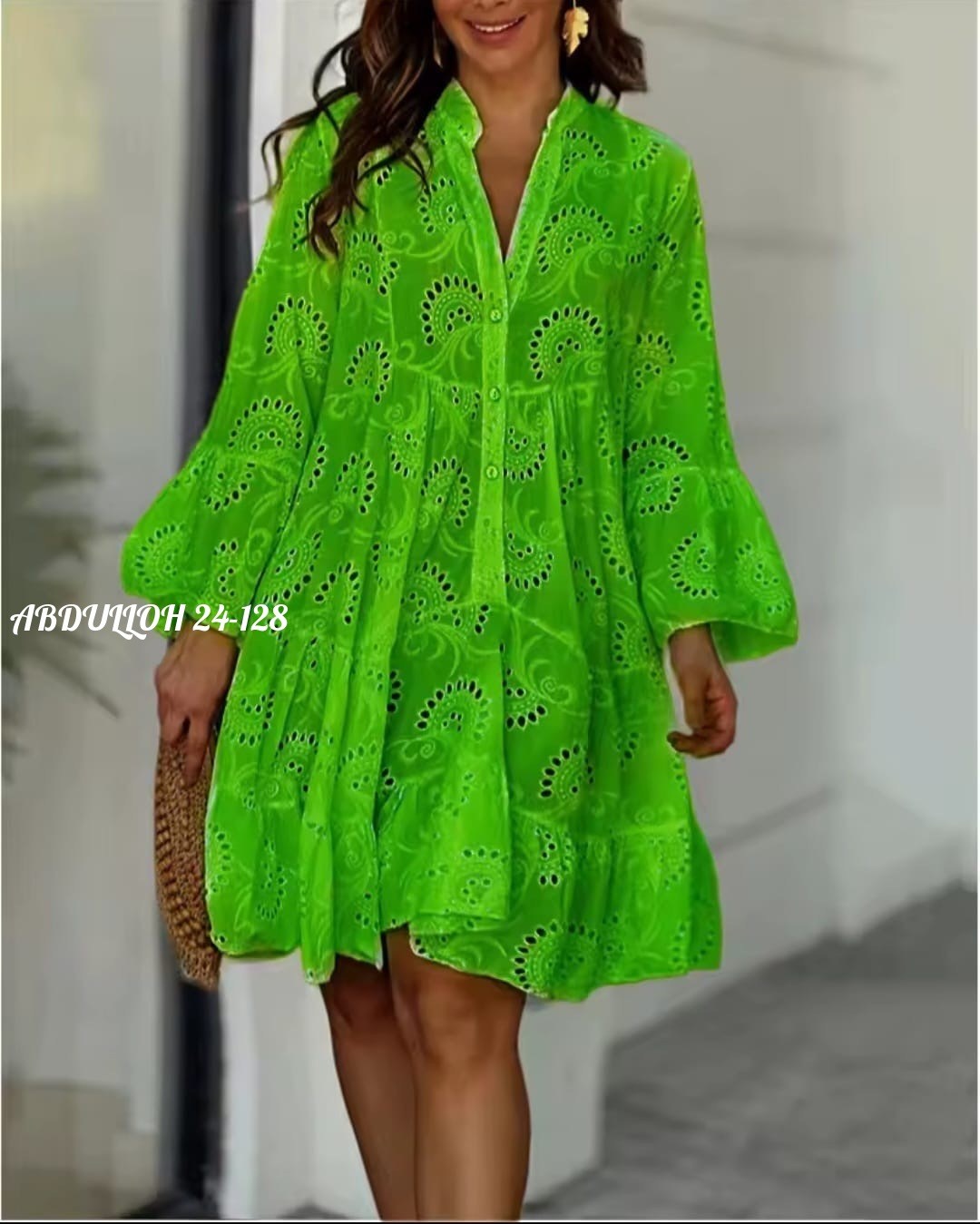 летнее женское платье,платье женское зеленое,ажурное платье,платья,модное платье