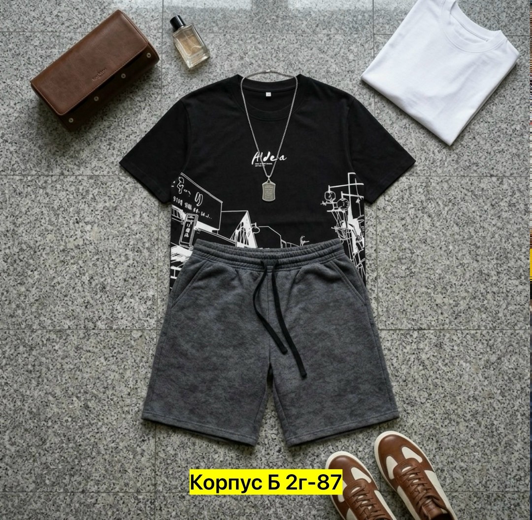 костюм спортивный мужской,мужской костюм с шортами,костюм для мужчин,мужской летний костюм с шортами,мужской костюм серый