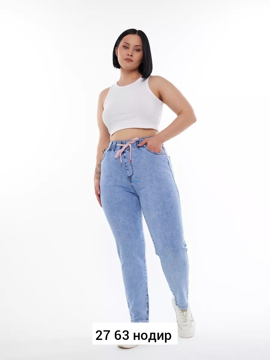 джинсы женские больших размеров с высокой посадкой на резинке,женские джинсы,джинсы большие размеры,джинсы мом на резинке,джинсы на резинке большие размеры твоямода