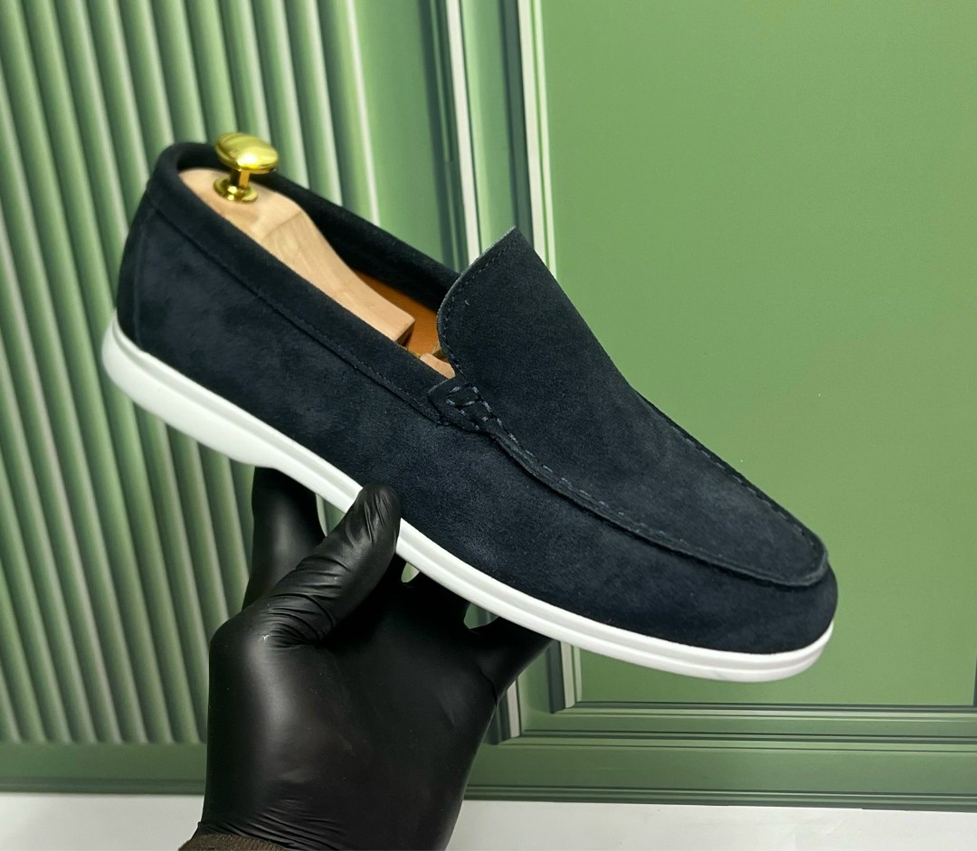 лоферы loro piana мужские,,лоферы мужские замшевые лоро пиано a100032 d.blue premium,замшевые лоферы тёмно синие мужские loro piano,лоферы loro piana