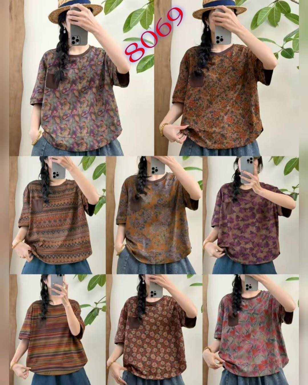 летние женские футболки,johnature женские футболки с цветочным принтом,блузка бохо,женские винтажные льняные футболки,женская блузка