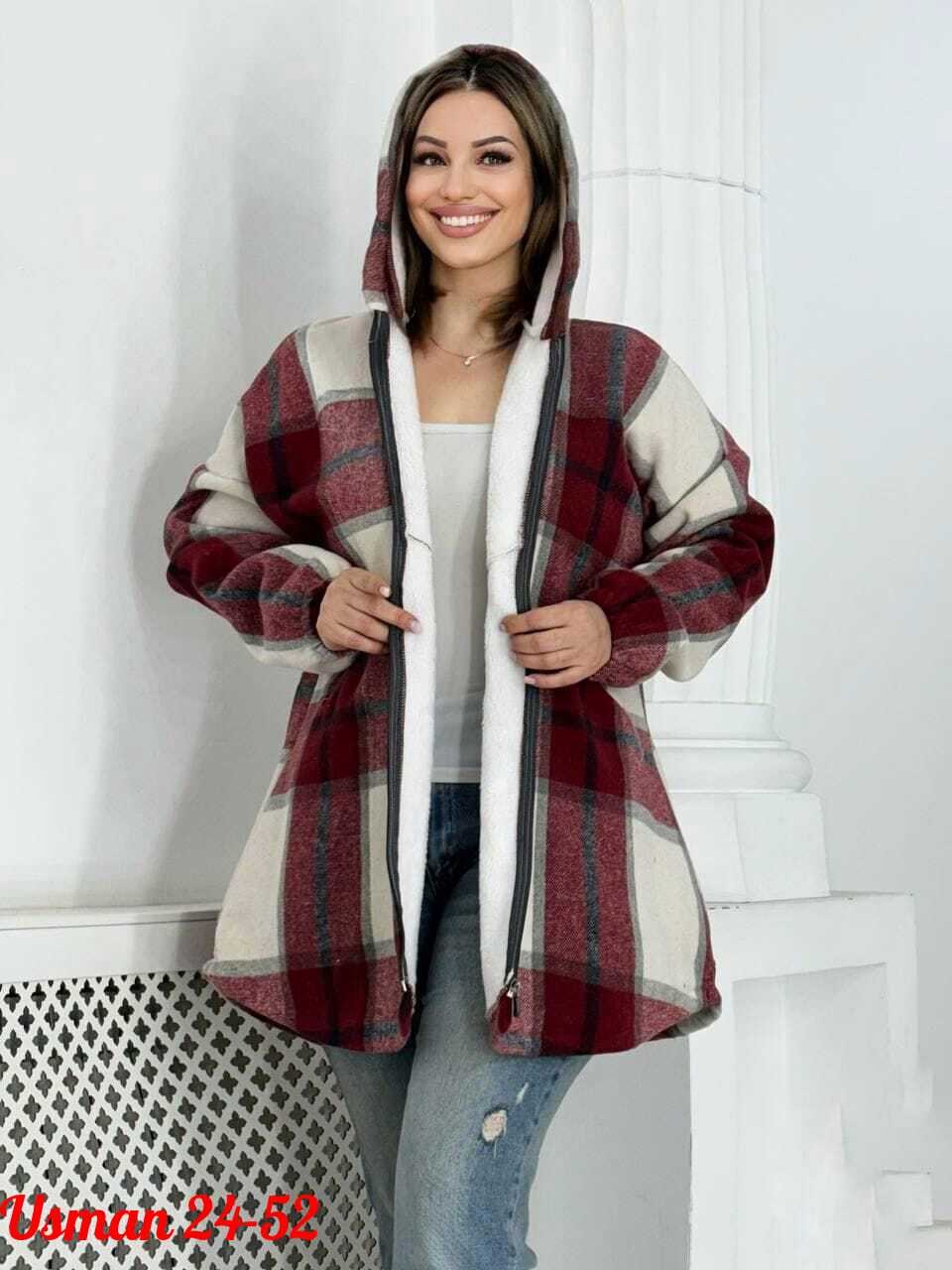 рубашка теплая с капюшоном,рубашка с капюшоном,рубашка оверсайз теплая в клетку,теплая рубашка,рубашка женская теплая