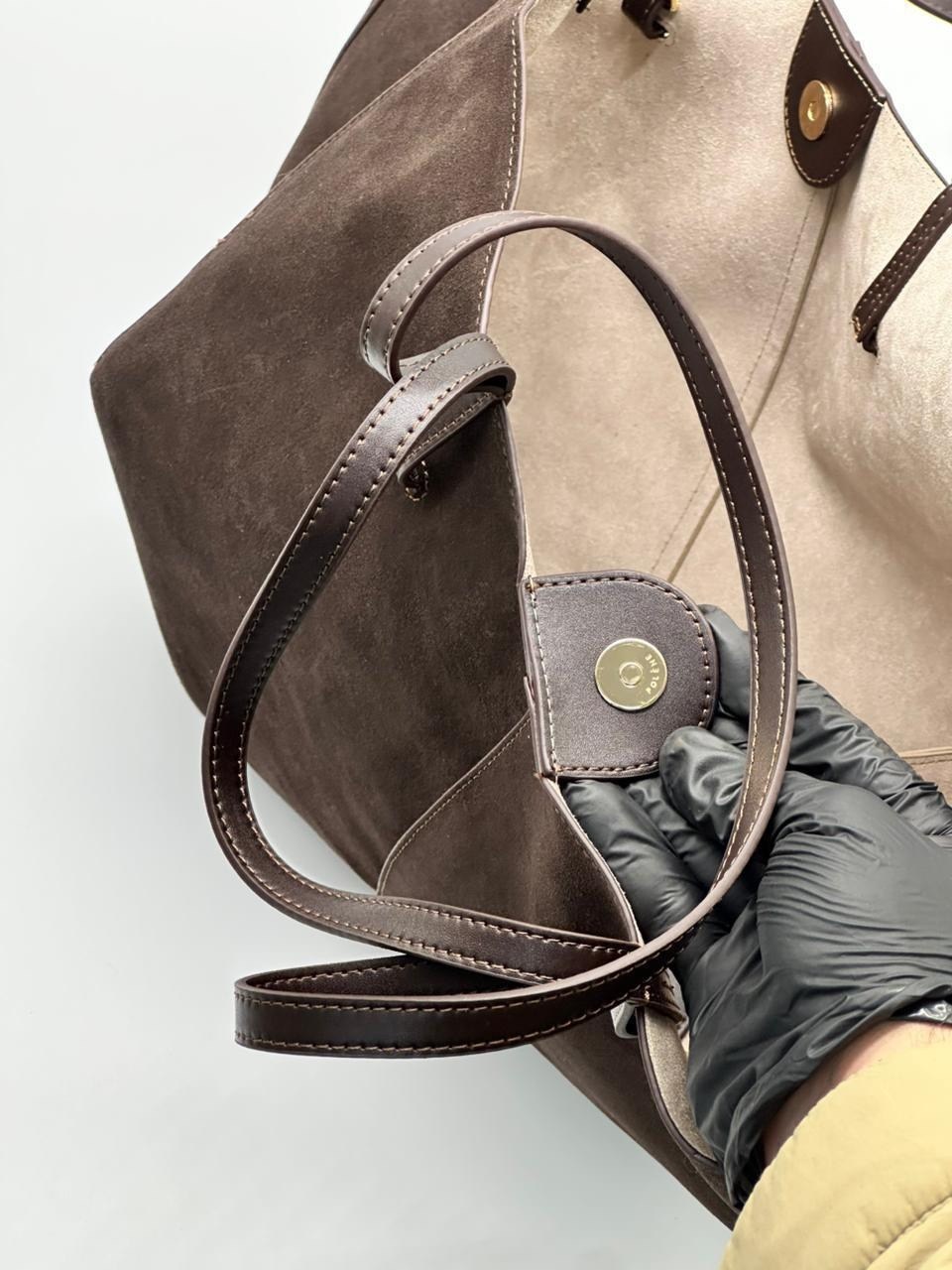 сумка замшевая большая polene mi ya,замшевая сумка,сумка натуральная замшевая женская,сумка polene замша,замшевая сумка женская