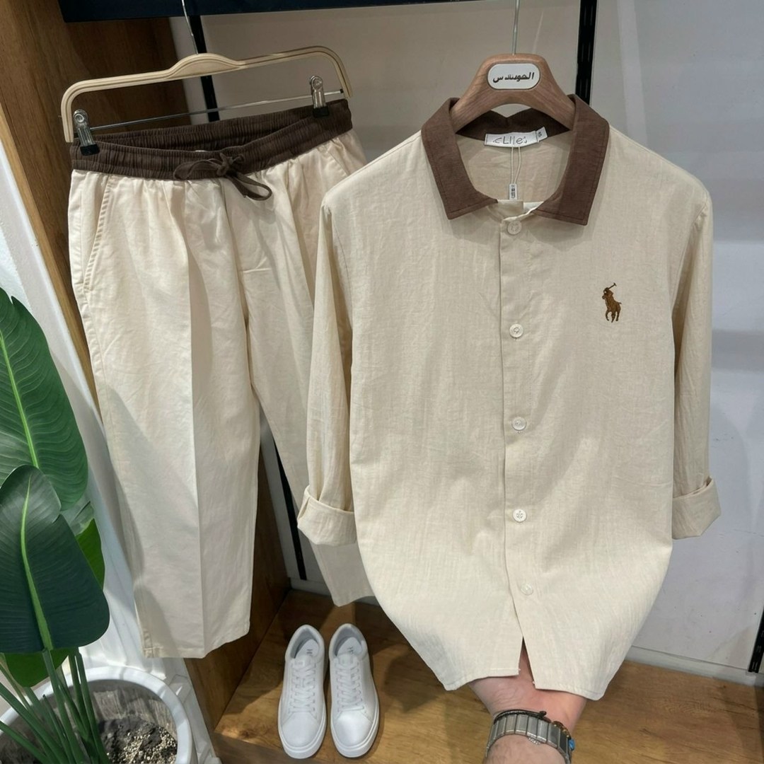 рубашка polo ralph lauren,мужская мода,стильная рубашка,льняная рубашка,бежевая рубашка