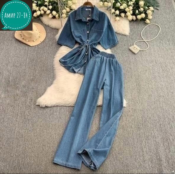 женский джинсовый костюм,джинсовые костюмы,модные костюмы,повседневный костюм,комбинезон женский джинсовый
